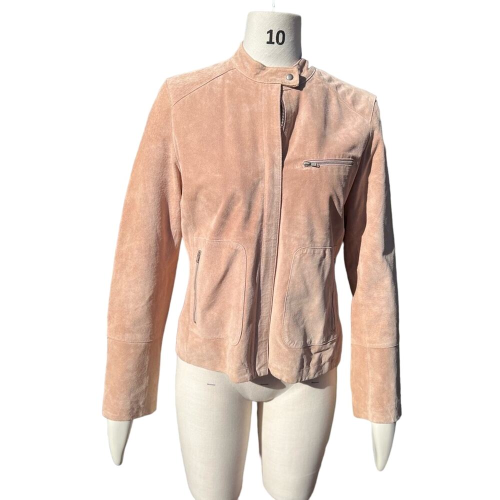 Vintage New Frontier Taupe Suede Moto Jacket Women’s Size L